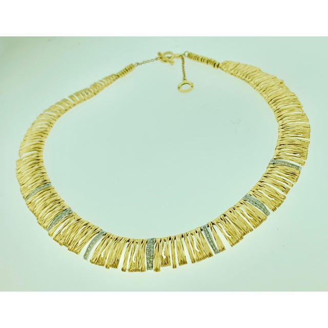 Designer Roberto Coin Diamond Elephant Skin Necklace, 18 Karat Gold 53 Grams For Sale - Image 17 of 18