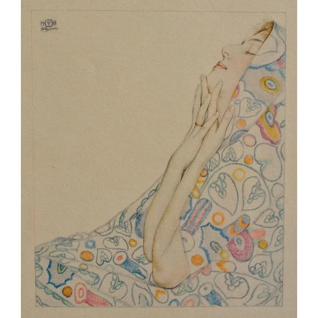 Walter SAUER (1889-1927) Dreamer in Blue (Nostalgia), 1930 Offset and spot color printing Signed in the plate Limited to...