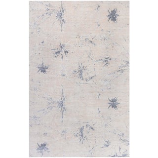 Abstract Modern “Blue Splash” Wool Rug by Doris Leslie Blau For Sale