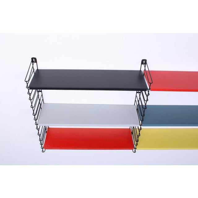 Modular Metal Wall Rack by A.D. Dekker for Tomado, 1950s, Set of 13 For Sale - Image 10 of 16