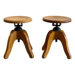 Vintage Industrial Swivel Stools - Price Per Stool- One Available For Sale