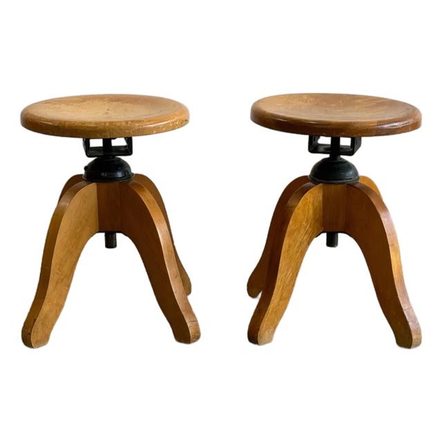 Vintage Industrial Swivel Stools - Price Per Stool- One Available For Sale