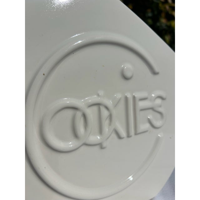 Cream Vintage Mid-Century Ceramic Cookie Jar For Sale - Image 8 of 13