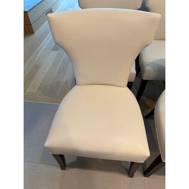 Custom Designed Crate & Barrel Two-Tone Upholstered Dining Chairs – Set of 10 For Sale - Image 16 of 17