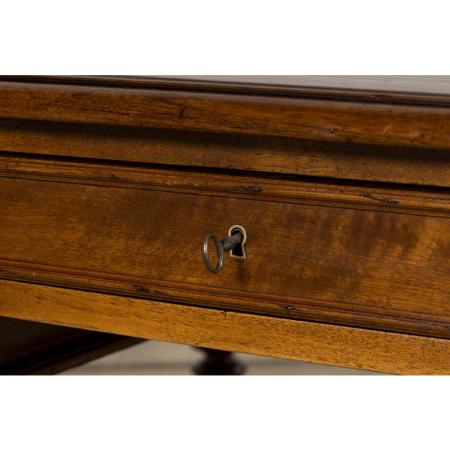 Late 19th Century French Louis XIII Style Walnut Partners Desk For Sale - Image 9 of 18