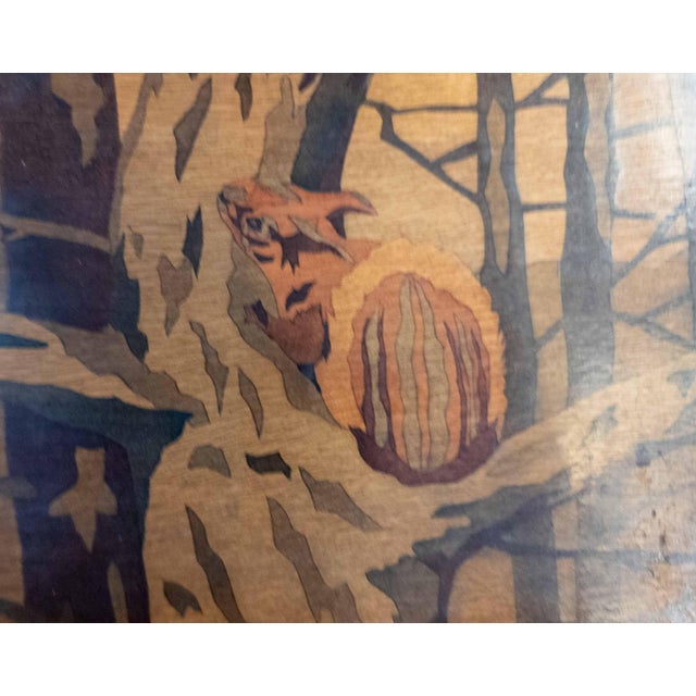 20th Century Central European Watercolor on Wood Panel Painting of Squirrels For Sale - Image 9 of 13