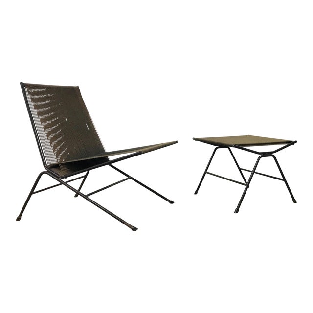 1952 Allan Gould String Lounge Chair Ottoman Chairish