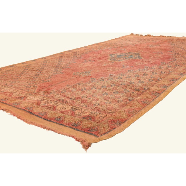 22028 Vintage Taznakht Moroccan Rug, 05'04 x 09'08. The Sacred Sanctuary: A Vintage Taznakht Moroccan Masterpiece of...