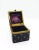 Bohemian Dark Purple Glass Box with Golden French Lily Decor For Sale - Image 4 of 12