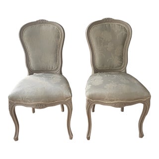 Pair of 1960s French Style Provincial Boudior/Side Chairs For Sale