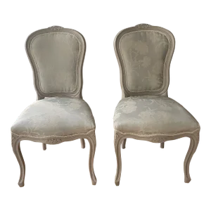Pair of 1960s French Style Provincial Boudior/Side Chairs