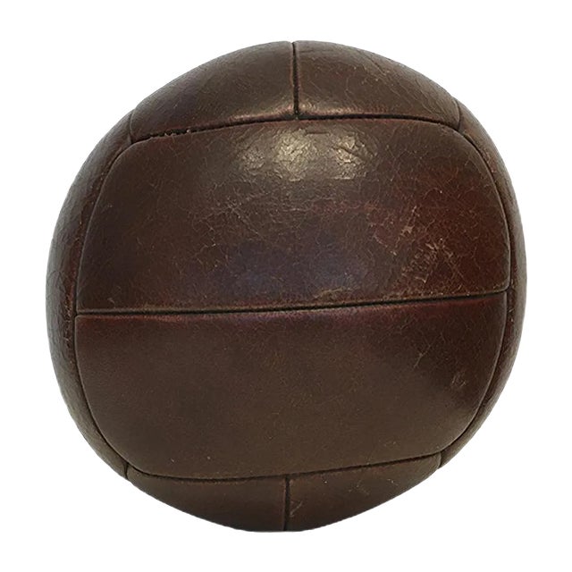 Vintage Leather 4kg Medicine Ball, 1930s For Sale