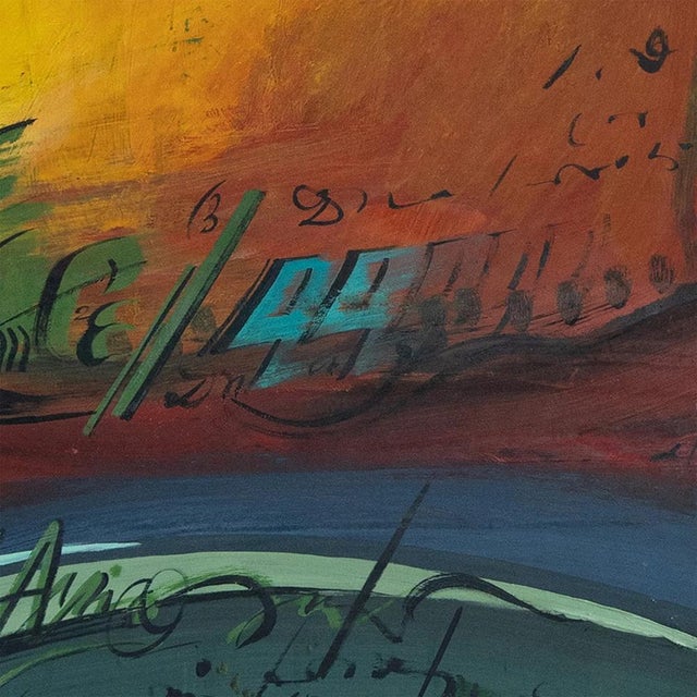 Jaume Genovart, Abstract Geometric Composition, 1980s, Oil on Board For Sale - Image 4 of 6