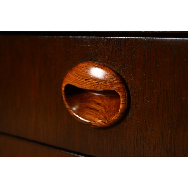 Edward Wormley for Dunbar Mid-Century Modern Walnut and Rosewood Sideboard Credenza | Circa 1960s For Sale - Image 10 of 13