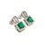 Metal Natural Emerald Diamond Stud Earrings 14k Gold 2.84 TCW Certified For Sale - Image 7 of 12