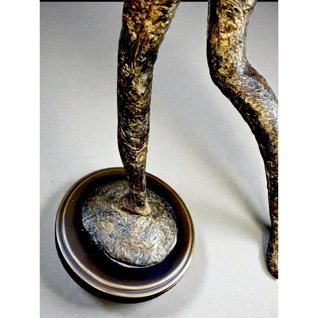 Alberto Giacometti Mid 20th Century Sculptural Figural Floor Lamp in the Style of Giacometti, 70” For Sale - Image 4 of 4