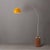 Mid-Century Modern 1980s Nova of California Tambo 92-Inch Arc Floor Lamp - Mid Century Modern, Tambo 92" Arc Lamp - Mid-Century Modern, Mustard Steel Shade, Walnut Base For Sale - Image 3 of 7