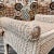 Late 20th Century Coastal Style Rattan Vanity Bench. For Sale - Image 12 of 13