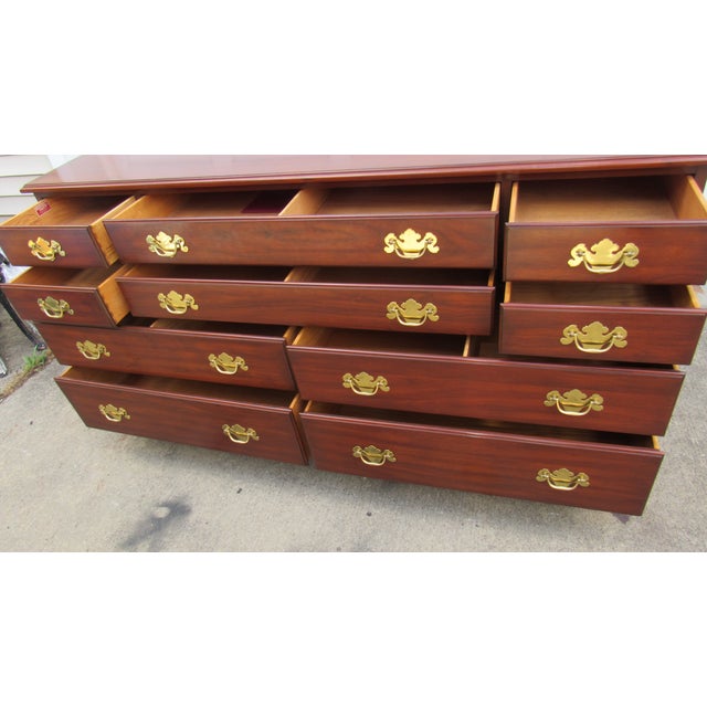 1980s Henkel Harris Cherry Designer Chest Dresser For Sale - Image 10 of 11