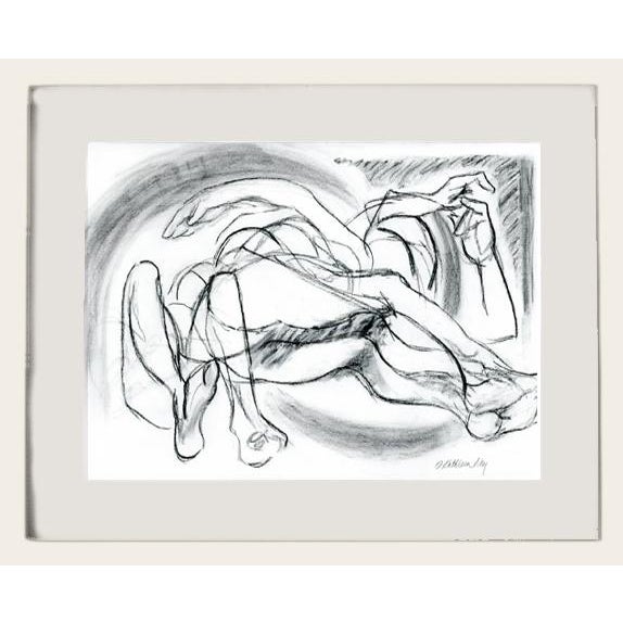 Original Semi Abstract Charcoal Drawing, Earth Bound For Sale - Image 4 of 4