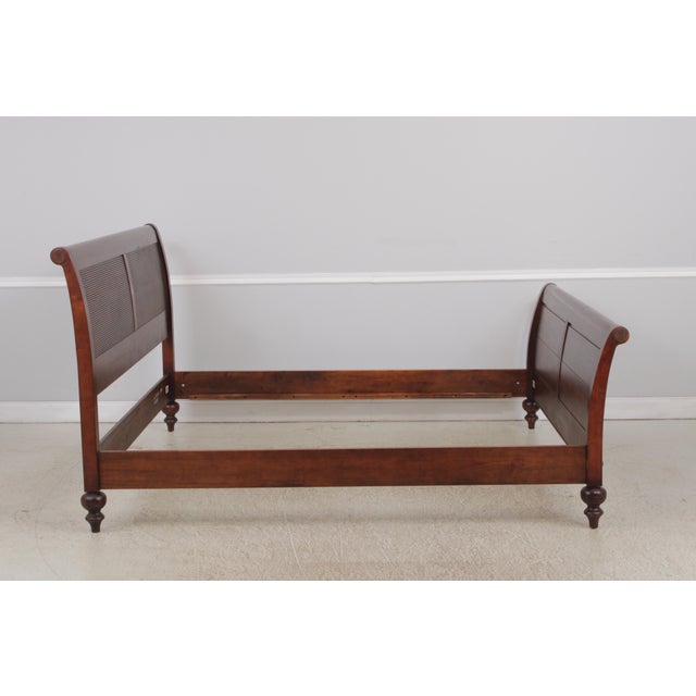 Traditional Ethan Allen British Classics King Size Sleigh Bed For Sale - Image 3 of 17