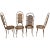 Brown Set of Four Gilt Metal Dining Chairs For Sale - Image 8 of 8