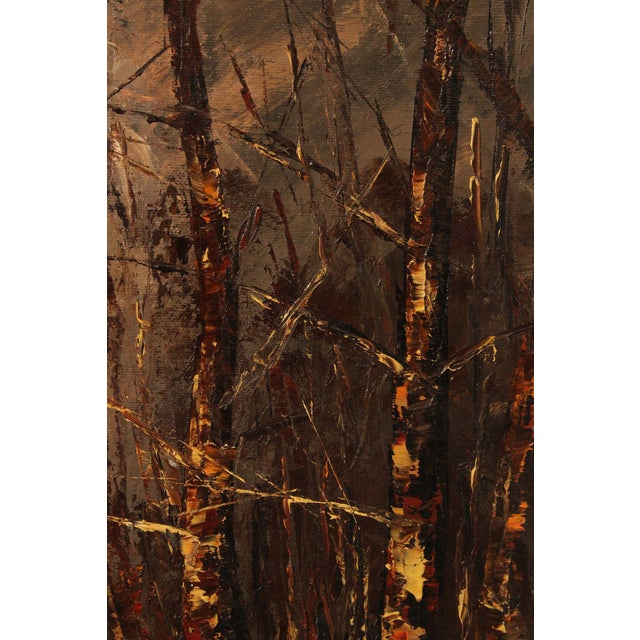 J. Sands Oil Painting, Winter Sunset For Sale - Image 9 of 12