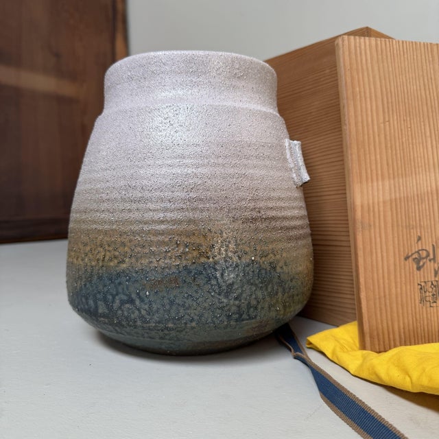 Japanese Seto-Yaki Ikebana Vase by Kato Shō, 1980s For Sale - Image 10 of 18