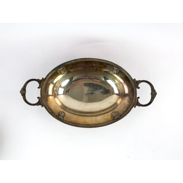 Early 20th Century Silver-Plated Oval Centerpiece Platter With Handles For Sale - Image 14 of 16
