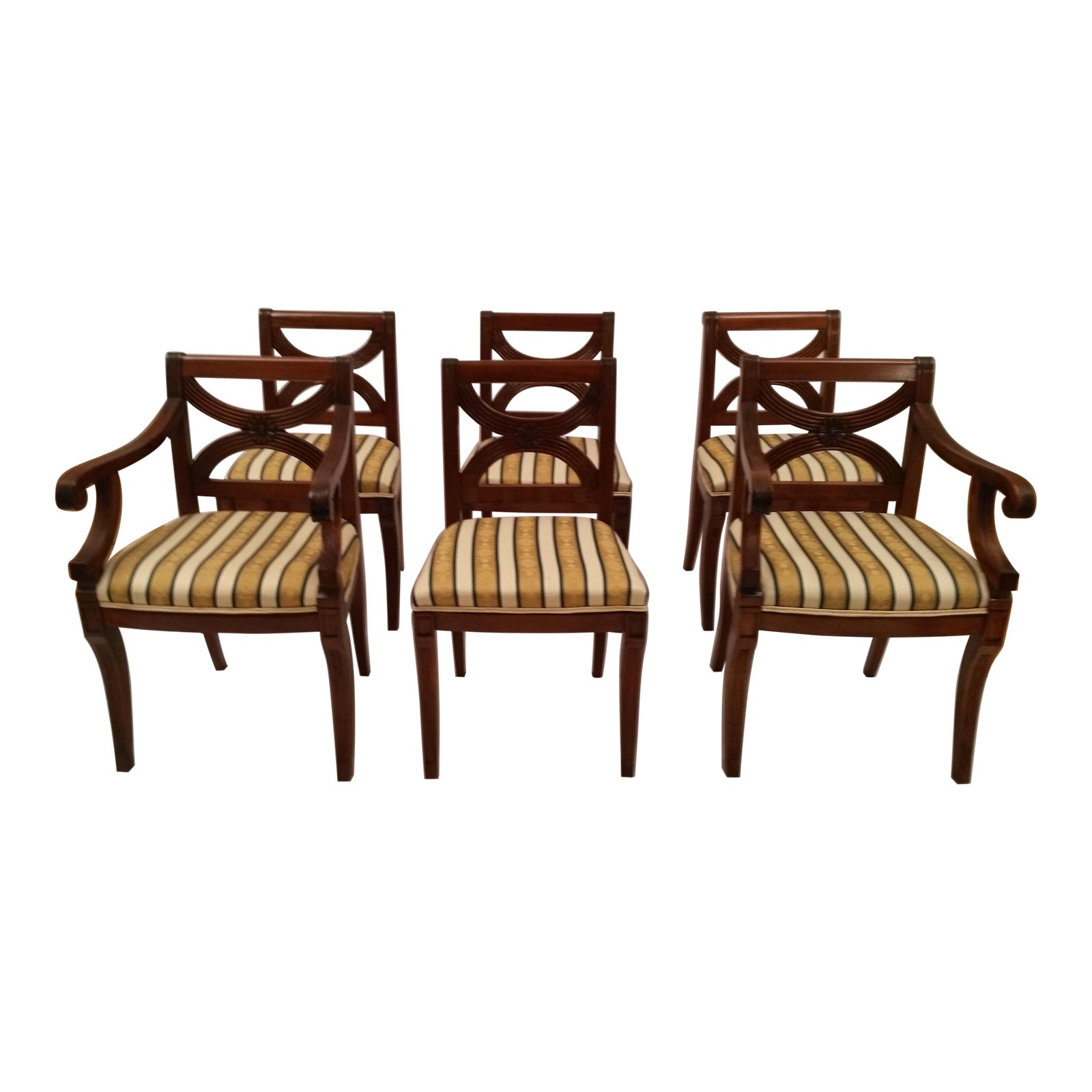 Regency Style Dining Chairs Set of 6 Chairish