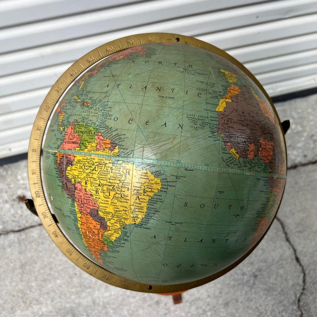 Replogle 1950s Mid-Century Modern Standing Globe For Sale - Image 12 of 17