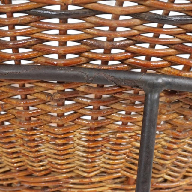 Pod Lounge Chairs in Rattan/Wicker on a Metal Frame, 1970s, Set of 2 For Sale - Image 15 of 18