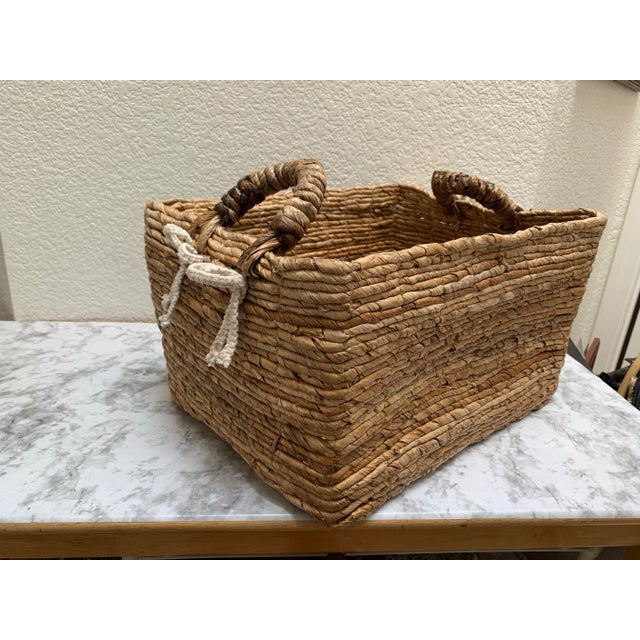 Rustic Natural Earthy Woven Storage & Decor Basket For Sale In Sacramento - Image 6 of 9