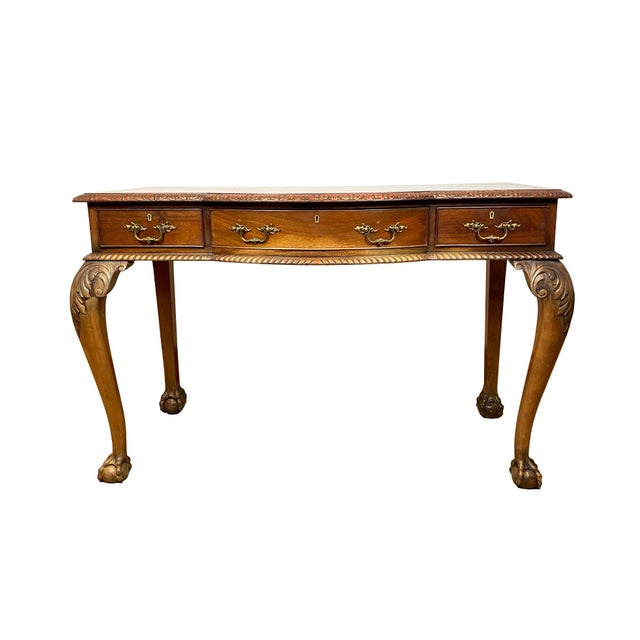 Chippendale Revival Mahogany Three-Drawer Console Table, English, Circa 1880 For Sale - Image 10 of 10