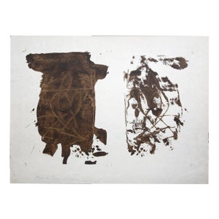 Antoni Tapies, Reflecting on Dirt, 1978, Color Lithograph For Sale