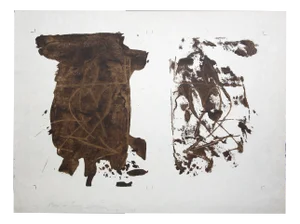 Antoni Tapies, Reflecting on Dirt, 1978, Color Lithograph