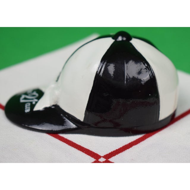 Mid-Century Modern The "21" Club Black & White Jockey Cap Bottle Opener For Sale - Image 3 of 4