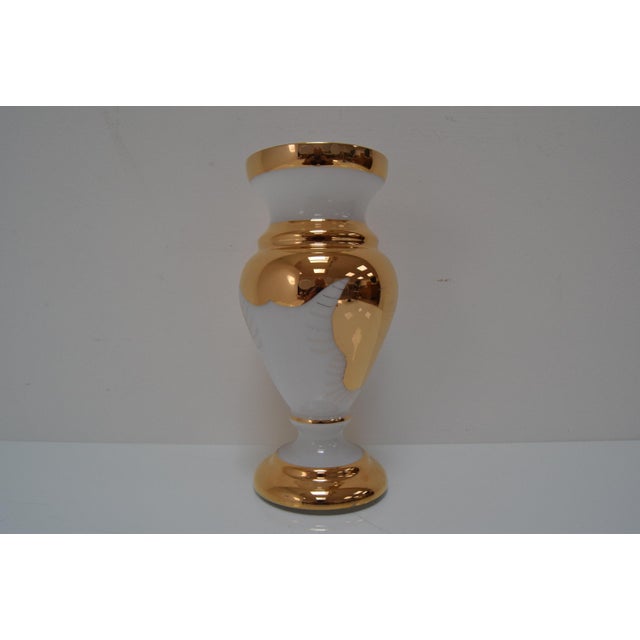 Art Glass Vase, Glasswork Novy Bor, 1960s For Sale - Image 4 of 14