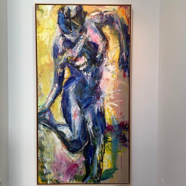 "Balance" Contemporary Original Abstract Figurative Painting by Karen Schwartz, Framed For Sale - Image 11 of 12