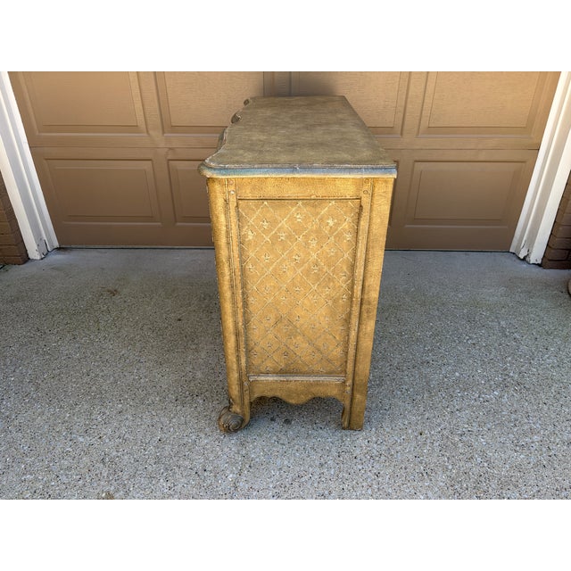 Vintage Baker Furniture French Provincial Painted Three-Drawer Commode For Sale - Image 13 of 14
