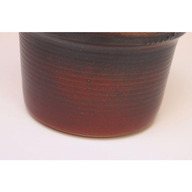 Vintage Ceramic Planter Vase With Botanical Relief Decoration by Deanna Nichols For Sale - Image 14 of 17