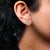 Early 21st Century 18K Yellow Gold 1.00 Diamond Oval Shaped Composite Cluster Stud Earrings (H-I Color, I1-I2 Clarity) For Sale - Image 5 of 6