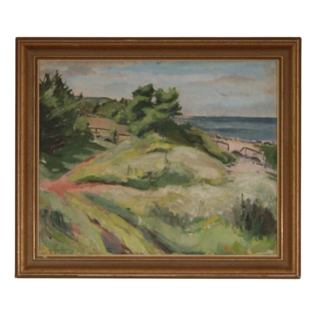 Carl Svanberg, Sea View, 1960s, Oil on Canvas, Framed For Sale