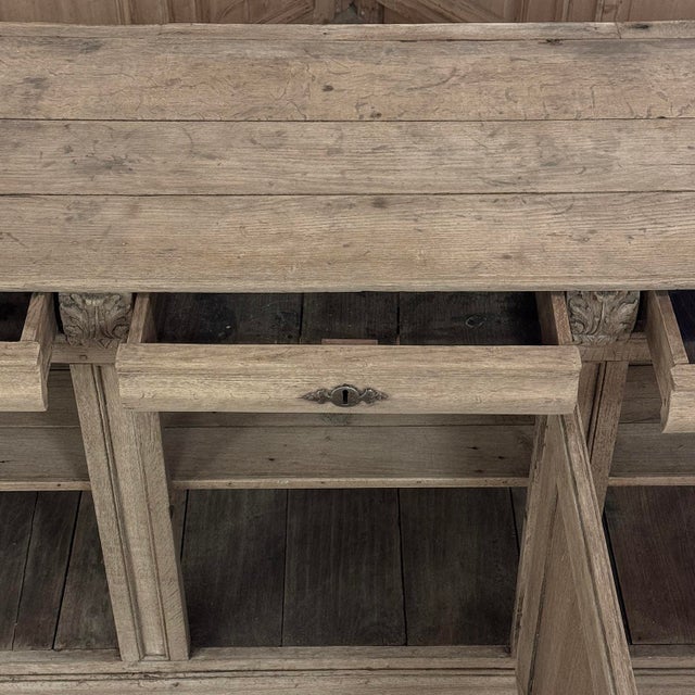 18th Century Country French Neoclassical Stripped Oak Buffet For Sale - Image 16 of 18