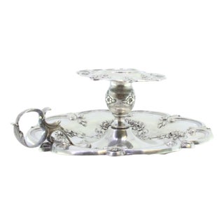 Silver Paddle with Raised Floral Motifs and Acanthus Leaf Applications For Sale