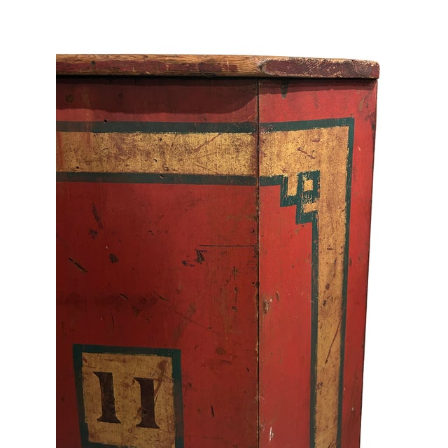 19th C Coffee Bin in Original Paint For Sale - Image 4 of 13