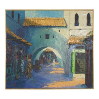 Middle Eastern Building Painting For Sale