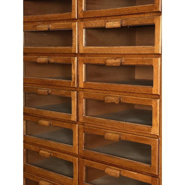 Double Haberdasher's Cabinet With Glass-Fronted Drawers From England For Sale In Austin - Image 6 of 12