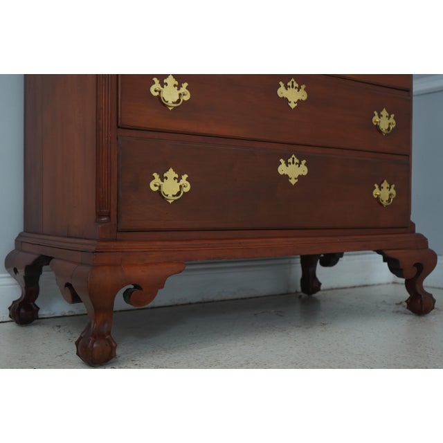 Antique 18th Century Clawfoot Cherry Queen Anne Highboy Chest on Chest For Sale - Image 10 of 18