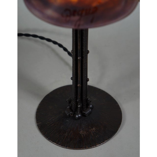 1930s French Art Deco Table Lamp by Degue & Barbier Et Corneloup 1930 France For Sale - Image 5 of 9